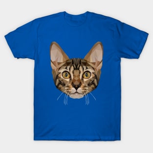 Bengal Cat Low Poly Art T-Shirt